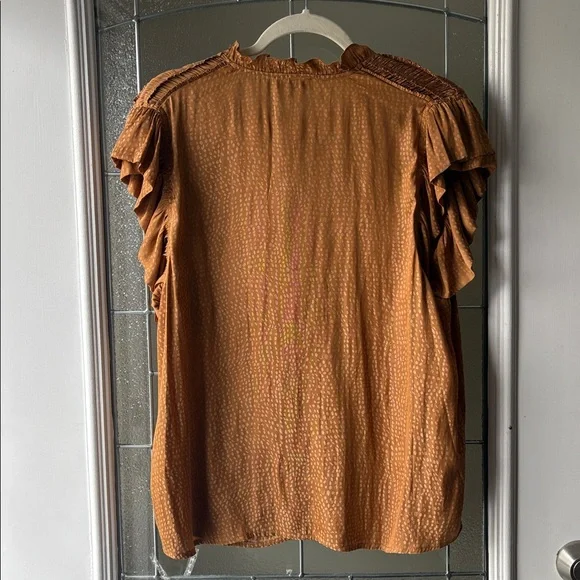 Democracy Rust Ruffled Blouse - Picture 6 of 6